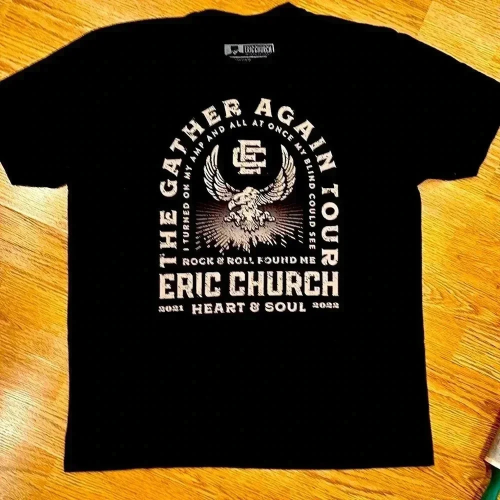 Eric Church The Gather Again Tour concert t-shirt size XL Short Sleeve